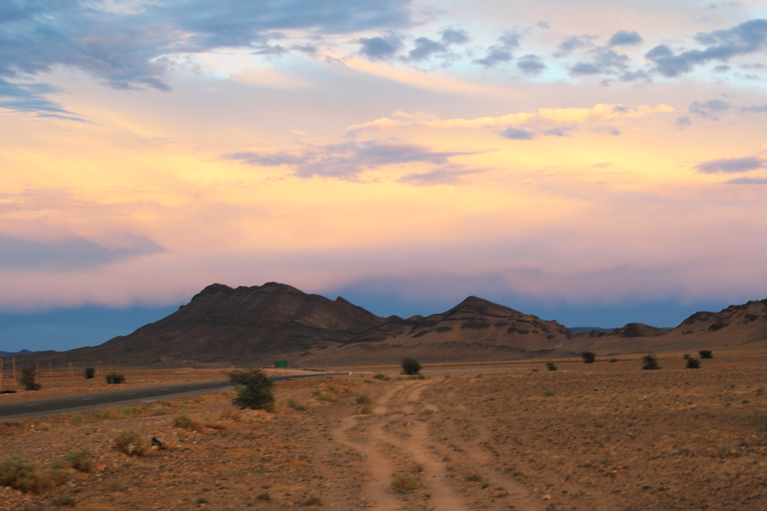 sunset in the desert amazing