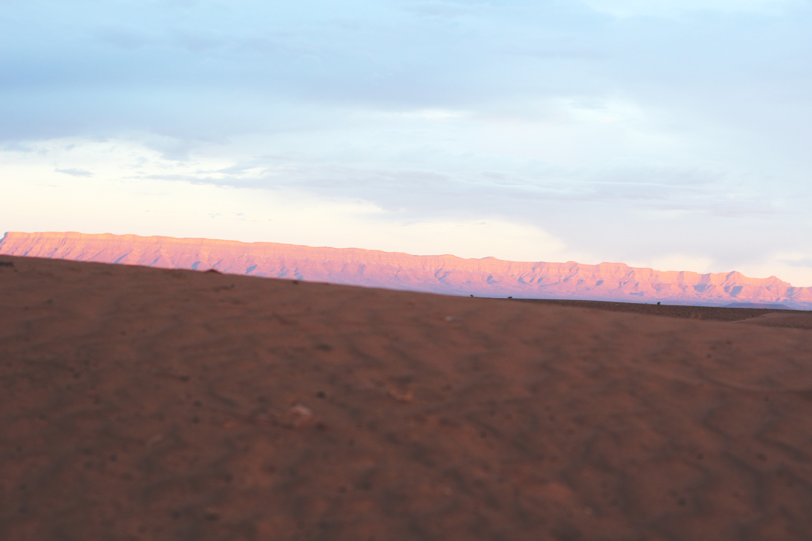 desert lights from sunset