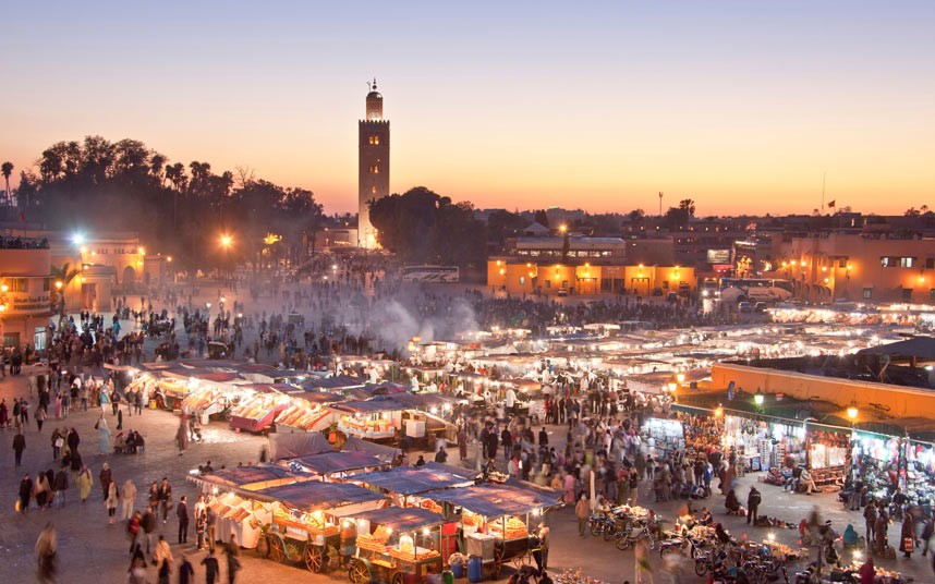 marrakech sunset with morocco surfing holiday