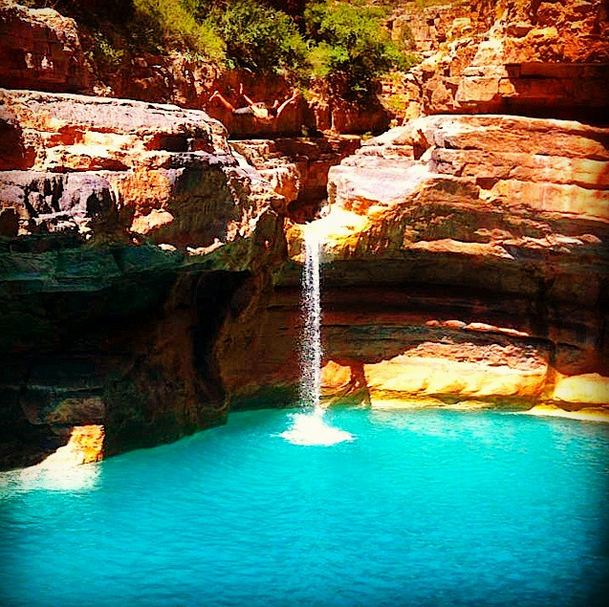 Rock jumping at paradise valley with surf berbere on surf holiday in morocco