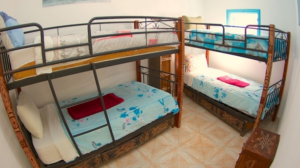 surf camp salon bunk room