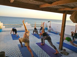 sunset yoga in taghazout