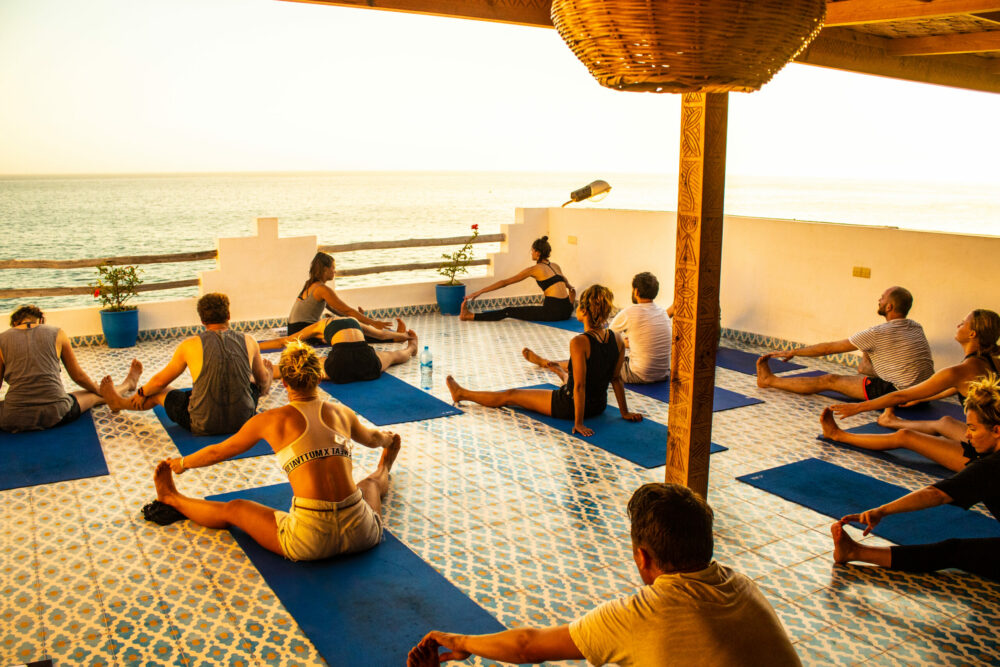 surf camp yoga studio in morocco