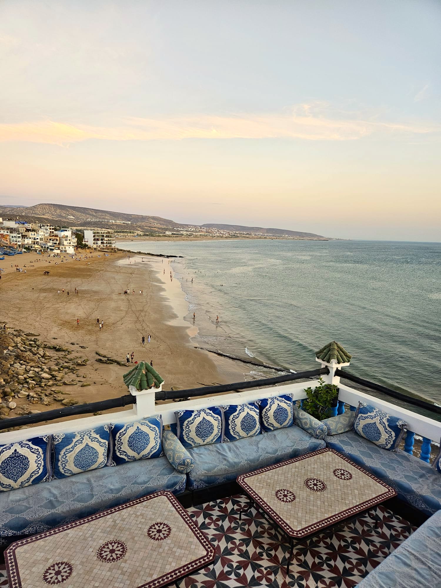 sea views and mountain backdrop of taghazout